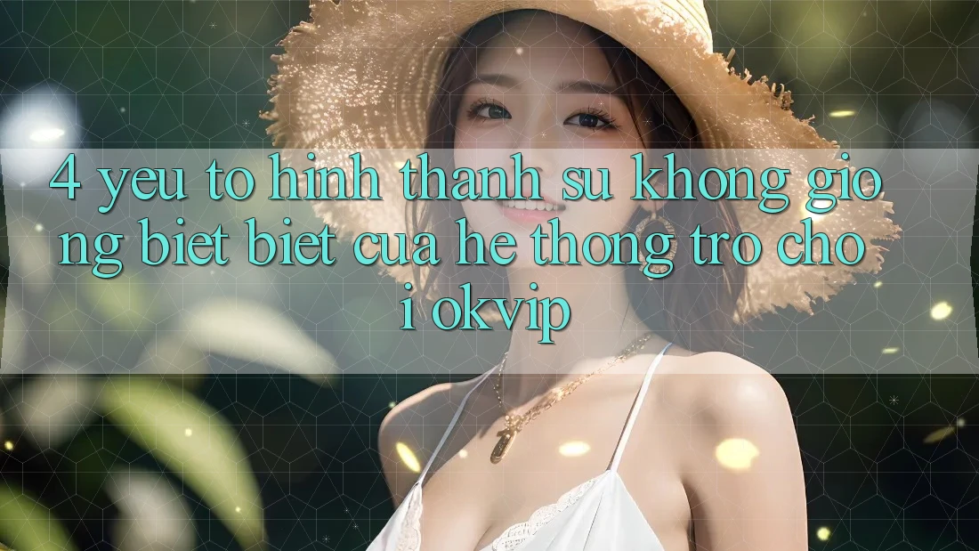 4. Yếu Tố Hình thành Sự Không giống biệt Biệt Của Hệ thống Trò chơi OKVIP 4. Yếu Tố Hình thành Sự Không giống biệt Biệt Của Hệ thống Trò chơi OKVIP