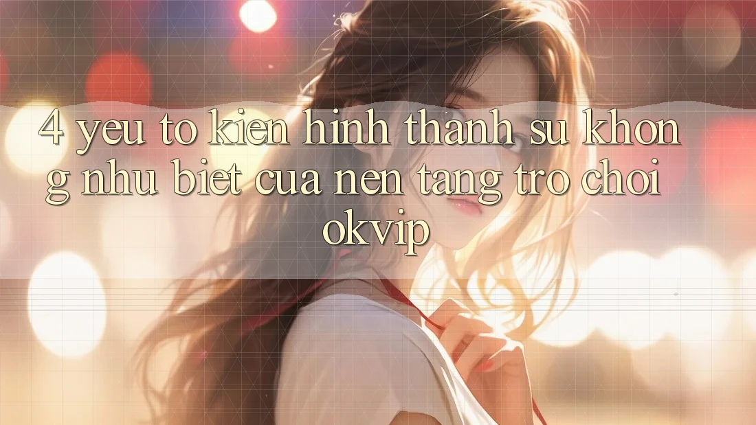 4. Yếu Tố Kiến hình thành Sự Không như Biệt Của Nền Tảng Trò chơi OKVIP 4. Yếu Tố Kiến hình thành Sự Không như Biệt Của Nền Tảng Trò chơi OKVIP