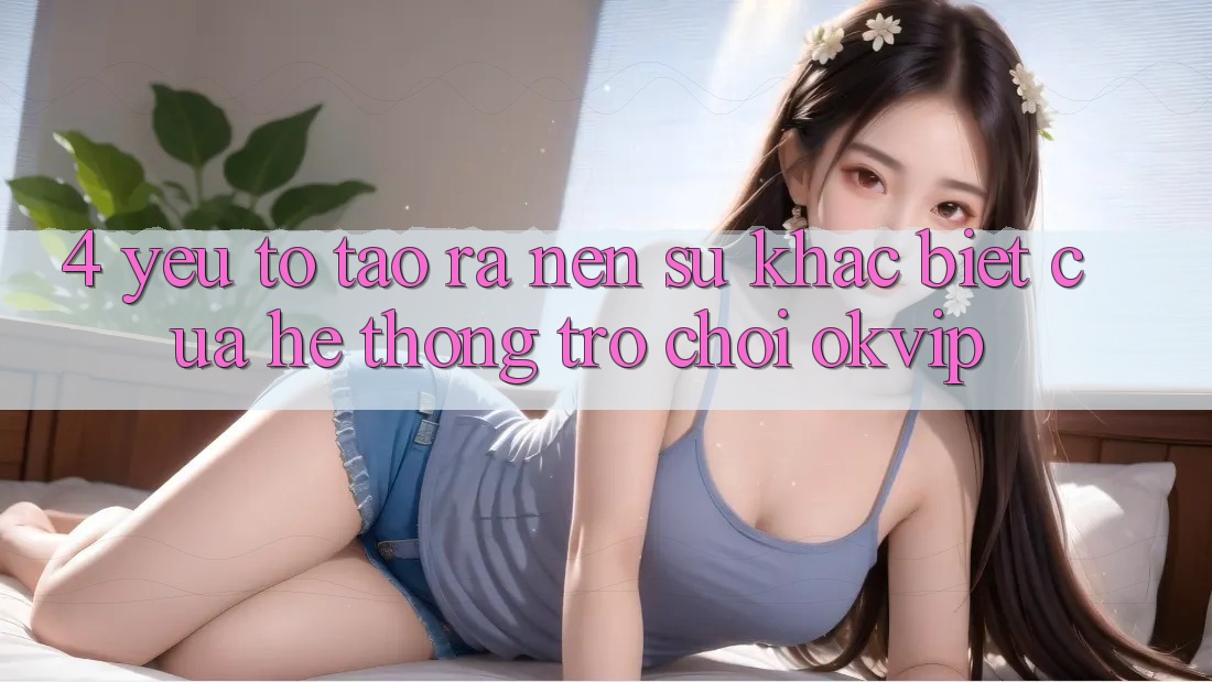 4. Yếu Tố Tạo ra Nên Sự Khác biệt Của Hệ thống Trò chơi OKVIP 4. Yếu Tố Tạo ra Nên Sự Khác biệt Của Hệ thống Trò chơi OKVIP