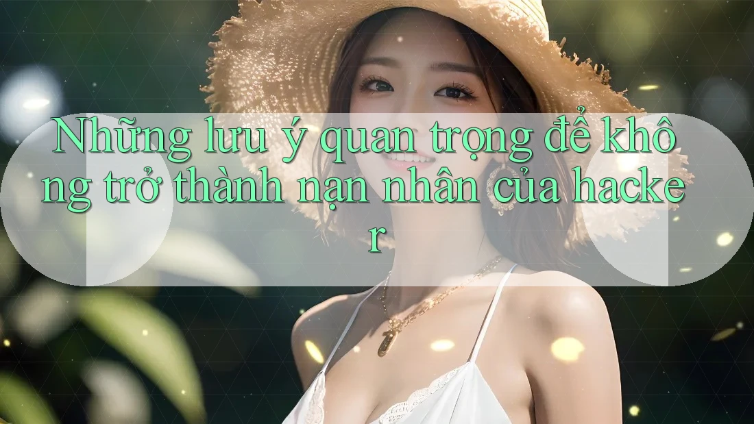 Những lưu ý quan trọng để không trở thành nạn nhân của hacker
